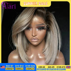 Ash Blonde Bob Wig — 100% Human Hair