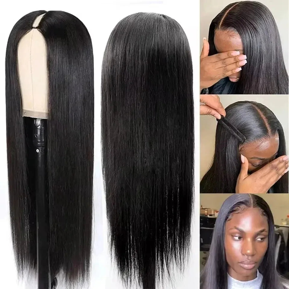 Straight V-Part Wig — Glueless