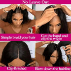 Straight V-Part Wig — Glueless