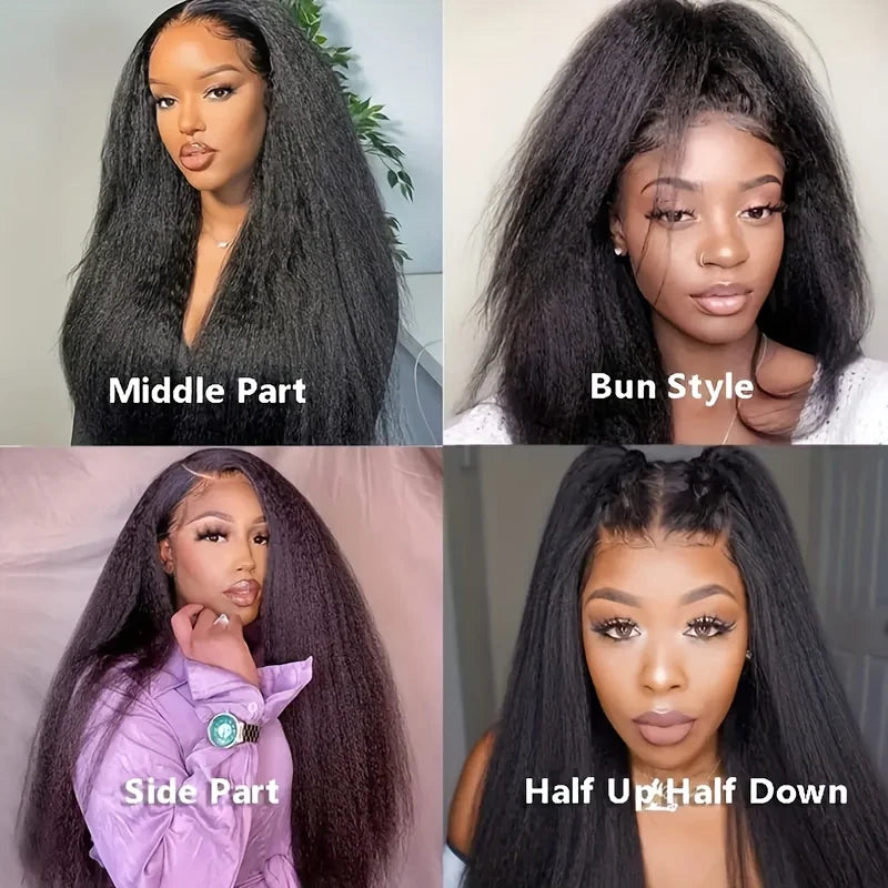 Kinky Straight V-Part Wig — No Leave Out
