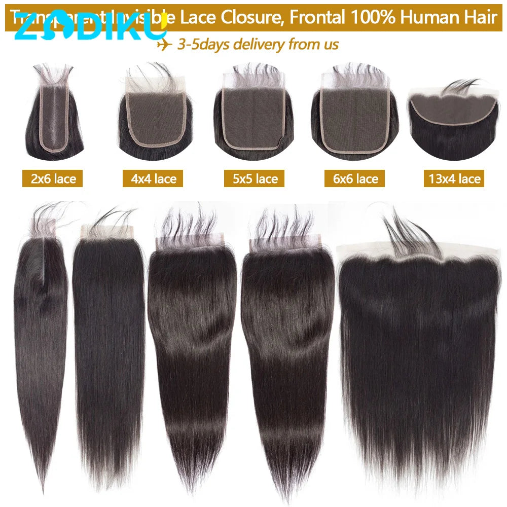 Straight Ear-to-Ear Lace Frontal & Closure