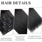 Straight Clip-In Extensions — 8 Piece Set